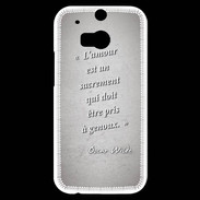 Coque HTC One M8s Sacrement amour Gris Citation Oscar Wilde
