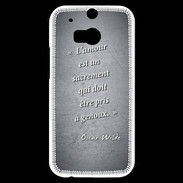 Coque HTC One M8s Sacrement amour Noir Citation Oscar Wilde