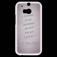 Coque HTC One M8s Sacrement amour Rose Citation Oscar Wilde
