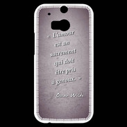Coque HTC One M8s Sacrement amour Violet Citation Oscar Wilde
