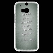 Coque HTC One M8s Sacrement amour Vert Citation Oscar Wilde
