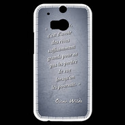 Coque HTC One M8s Sagesse rêves Bleu Citation Oscar Wilde
