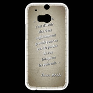 Coque HTC One M8s Sagesse rêves Sepia Citation Oscar Wilde