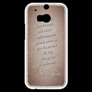 Coque HTC One M8s Sagesse rêves Rouge Citation Oscar Wilde