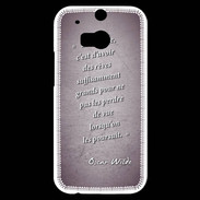 Coque HTC One M8s Sagesse rêves Violet Citation Oscar Wilde