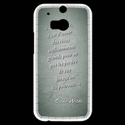 Coque HTC One M8s Sagesse rêves Vert Citation Oscar Wilde