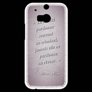 Coque HTC One M8s Société rêveur Rose Citation Oscar Wilde