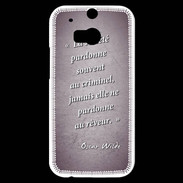 Coque HTC One M8s Société rêveur Violet Citation Oscar Wilde