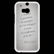 Coque HTC One M8s Spectateur Gris Citation Oscar Wilde