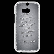 Coque HTC One M8s Spectateur Noir Citation Oscar Wilde