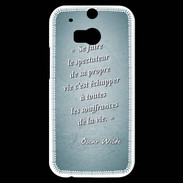 Coque HTC One M8s Spectateur Turquoise Citation Oscar Wilde
