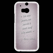 Coque HTC One M8s Survie mort Rose Citation Oscar Wilde