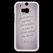 Coque HTC One M8s Trop moderne Rose Citation Oscar Wilde