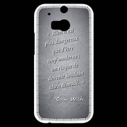 Coque HTC One M8s Trop moderne Noir Citation Oscar Wilde