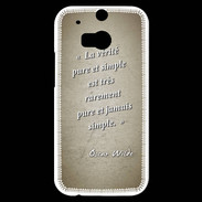 Coque HTC One M8s Vérité pure Sepia Citation Oscar Wilde
