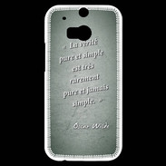 Coque HTC One M8s Vérité pure Vert Citation Oscar Wilde