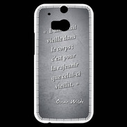 Coque HTC One M8s Ame nait Noir Citation Oscar Wilde