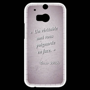 Coque HTC One M8s Ami poignardée Rose Citation Oscar Wilde