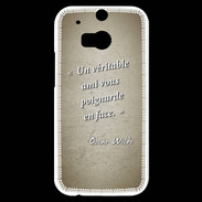 Coque HTC One M8s Ami poignardée Sepia Citation Oscar Wilde