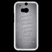 Coque HTC One M8s Avis gens Noir Citation Oscar Wilde