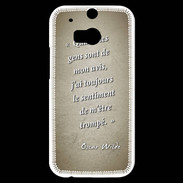 Coque HTC One M8s Avis gens Sepia Citation Oscar Wilde