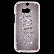 Coque HTC One M8s Avis gens violet Citation Oscar Wilde