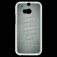 Coque HTC One M8s Avis gens Vert Citation Oscar Wilde