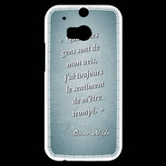 Coque HTC One M8s Avis gens Turquoise Citation Oscar Wilde