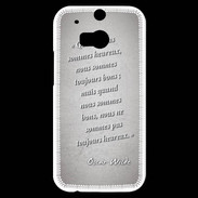 Coque HTC One M8s Bons heureux Gris Citation Oscar Wilde