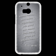 Coque HTC One M8s Bons heureux Noir Citation Oscar Wilde