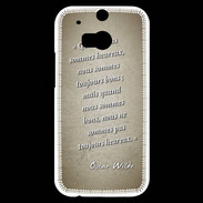 Coque HTC One M8s Bons heureux Sepia Citation Oscar Wilde