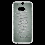 Coque HTC One M8s Bons heureux Vert Citation Oscar Wilde
