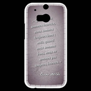 Coque HTC One M8s Bons heureux Violet Citation Oscar Wilde