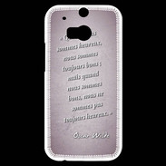 Coque HTC One M8s Bons heureux Rose Citation Oscar Wilde