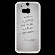 Coque HTC One M8s Choix ennemis Gris Citation Oscar Wilde