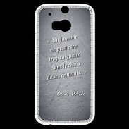 Coque HTC One M8s Choix ennemis Noir Citation Oscar Wilde