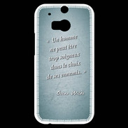 Coque HTC One M8s Choix ennemis Turquoise Citation Oscar Wilde