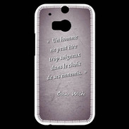 Coque HTC One M8s Choix ennemis Violet Citation Oscar Wilde