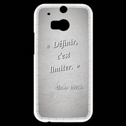 Coque HTC One M8s Définir Gris Citation Oscar Wilde