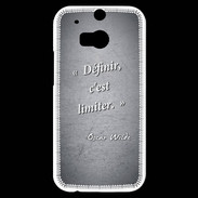 Coque HTC One M8s Définir Noir Citation Oscar Wilde