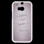 Coque HTC One M8s Définir Rose Citation Oscar Wilde
