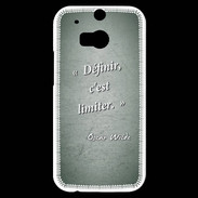 Coque HTC One M8s Définir Vert Citation Oscar Wilde