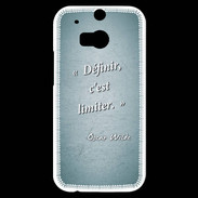 Coque HTC One M8s Définir Turquoise Citation Oscar Wilde