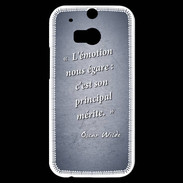 Coque HTC One M8s Emotion égarée Bleu Citation Oscar Wilde
