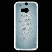 Coque HTC One M8s Emotion égarée Turquoise Citation Oscar Wilde