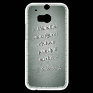 Coque HTC One M8s Emotion égarée Vert Citation Oscar Wilde