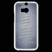 Coque HTC One M8s Gens attrayants Bleu Citation Oscar Wilde