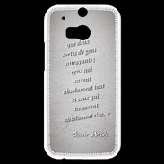 Coque HTC One M8s Gens attrayants Gris Citation Oscar Wilde
