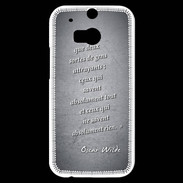 Coque HTC One M8s Gens attrayants Noir Citation Oscar Wilde