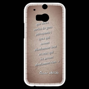 Coque HTC One M8s Gens attrayants Rouge Citation Oscar Wilde